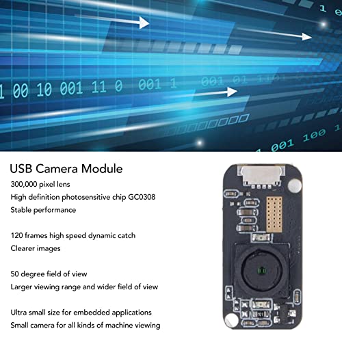 Module de Caméra USB 120FPS Webcam à Cadre élevé Sortie USB2.0 Module de Caméra Intégré Objectif 300000 Pixels Module de Caméra Infrarouge Macro