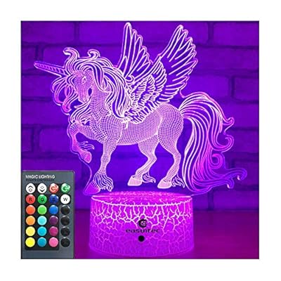 easuntec Unicorn Gifts Night Lights for Kids with Remote & Smart Touch 7 Colors + 16 Colors Changing Dimmable Unicorn Toys 1 2 3 4 5 6 7 8 Year Old Girl Gifts (Unicorn 16WT)