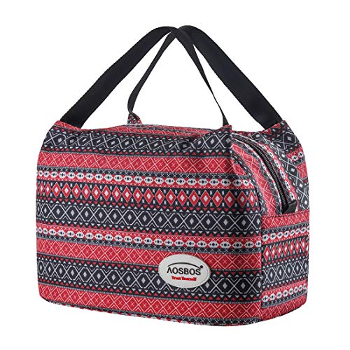 Aosbos Sac Isotherme Femmes Lunch Bag Partable Cabas Thermique pour Déjeuner 8,5L