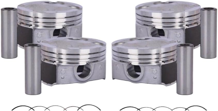 Piston And Rings Kit 4x 23041-2B600 Compatible With Accent Rio 1.6L DOHC 2012-2017 Engine