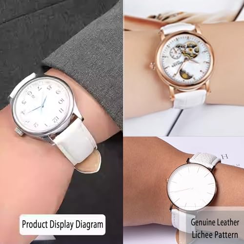 Image of Genuine Leather Watch Band Hand-Stitched Texture Padded Italian Leather Strap Quick Release 12mm 13mm 14mm 15mm 16mm 17mm 18mm 19mm 20mm 21mm 22mm 23mm 24mm Replacement Band for Women Men