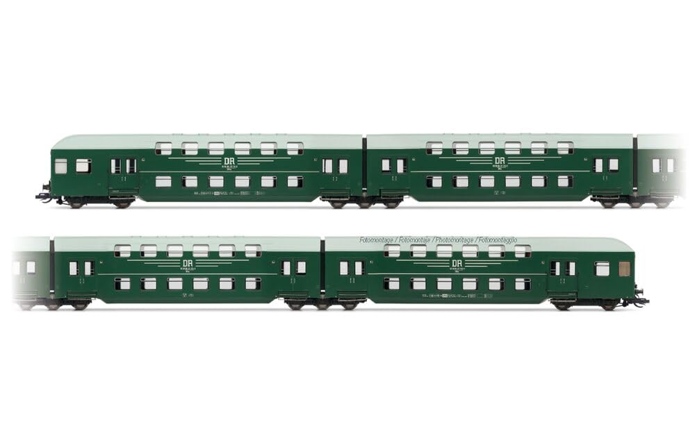 Arnold TT HN9524 DR, 4-unit double decker without control cabin, green/grey roof, ep. IV Passenger Coaches