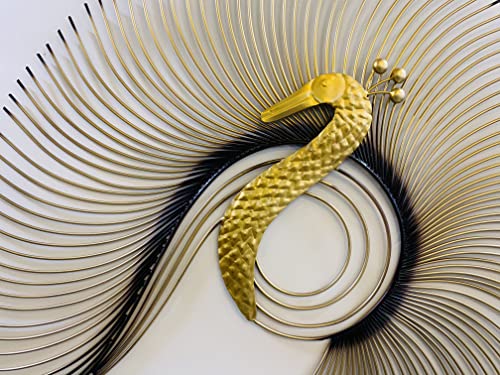 Image of SNS Decor Metal Peacock Wall Art Decorations | Modern Luxury Metal Wall Art Decor, | Perfect 3D Wall Sculpture For Living Room, Drawing Room, Restaurant, Hotel & Office (Design-047)