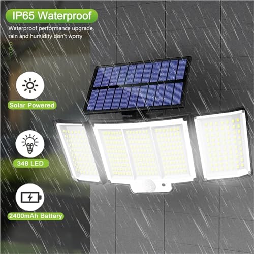 Luz solar exterior 328 LED para iluminar zonas oscuras de paso 3