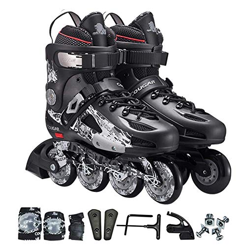 XO? Pattini in Linea per Bambini, pattini regolabili, con ruote in PU luminose, pattini a rotelle leggeri, molto adatti per Ragazzi e Ragazze, A, L ?6 UK/40 EU?