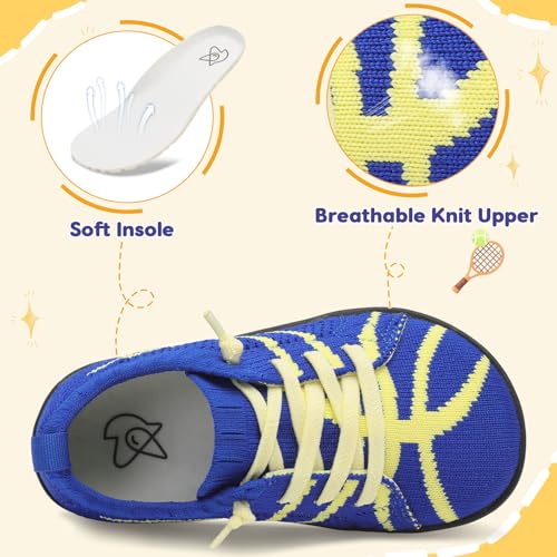 Image of LeIsfIt Toddler Shoes Girls Boys Wide Shoes Kids Zero Drop Minimalist Sneakers Barefoot Slip on Tennis Sneakers