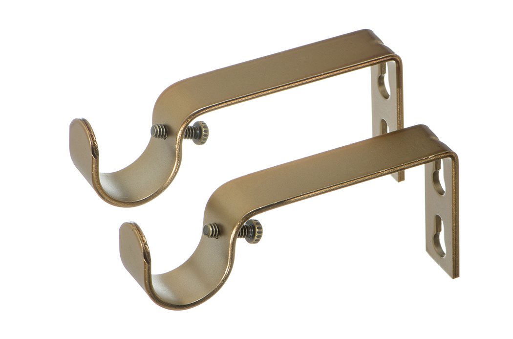 Ivilon Warm Gold Curtain Rod Brackets - Set of 2 -14 Ivilon Warm Gold Curtain Rod Brackets - Set of 2 -14