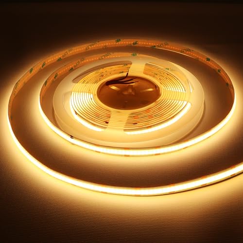 Image of LEDENET COB LED Strip Light White CCT Tunable 2700K-6000K DC24V 608LEDs /M CRI90+ High Density LED Tape Lights 16.4Ft /5M Dimmable LED Light Ribbon for Indoor Decoration