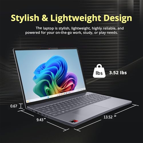 Image of Lenovo IdeaPad Slim 3X 15.3 Inch Touchscreen Laptop, Snapdragon X Processor(> i7-1355Uz), 16GB Memory, 2TB SSD, Copilot Plus PC, Windows 11 Home, 22-Hr Battery Life, Luna Grey