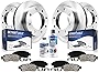 Detroit Axle - 4WD Front and Rear Disc Brake Rotors and Pads Replacement for Ford F-250 Super Duty - 10pc Set