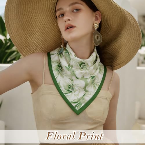 Luxeeva green satin scarf – image 5