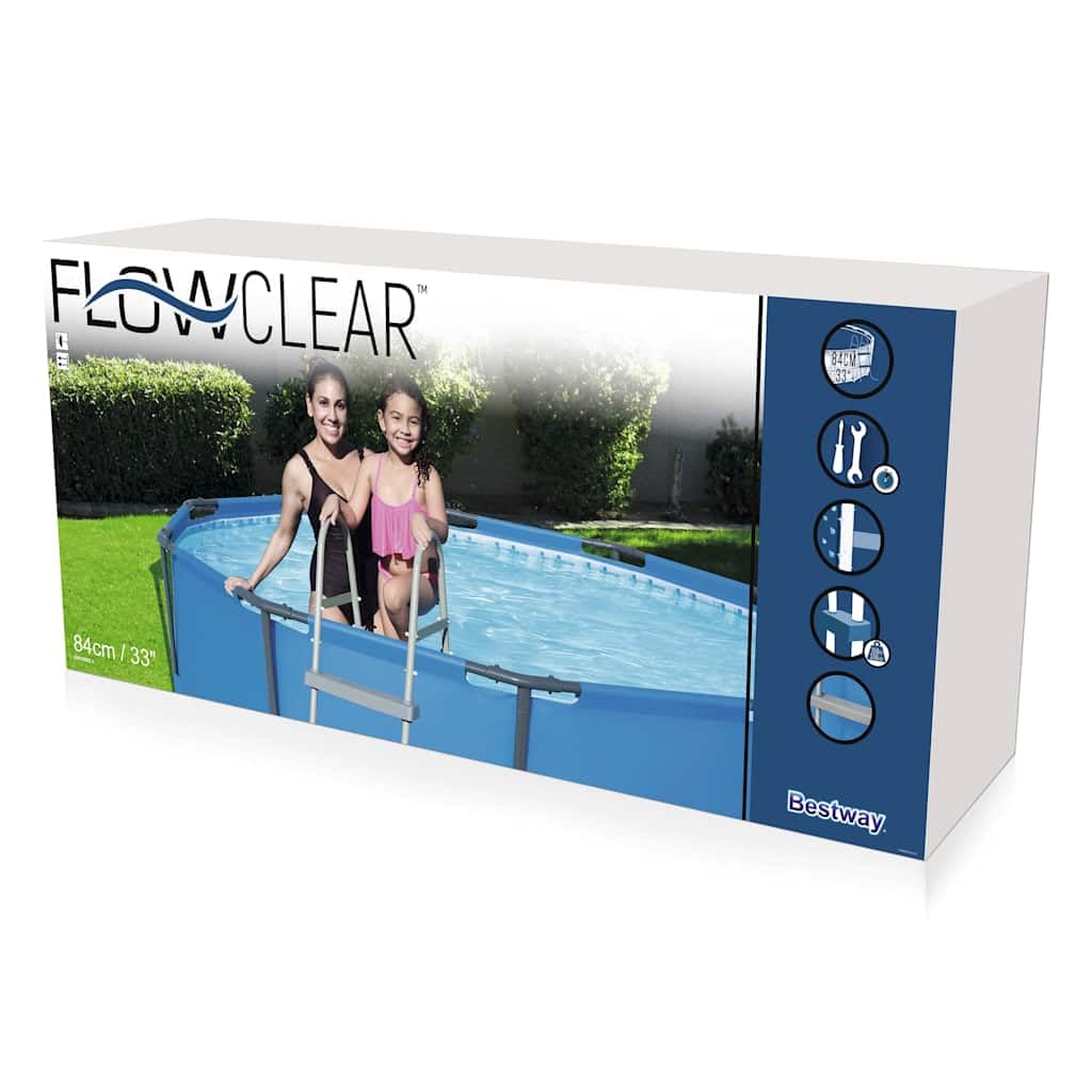 vidaXL Bestway Échelle de Piscine à 4 marches Flowclear 122 cm 58331