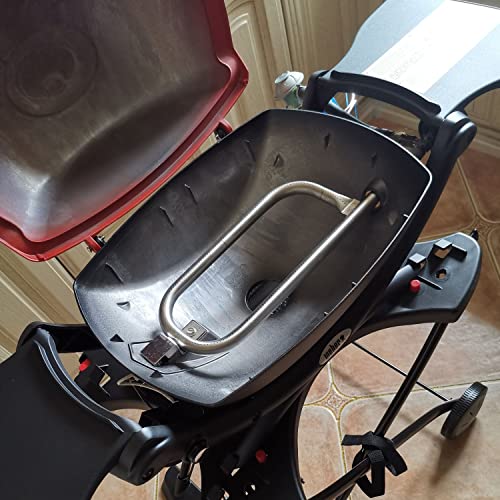 Image of DELSbbq 7583 Cast Iron Grate and 41862 Grill Burner for Weber Q200 Q220 Q2000 Q2200 396000 396001 566002 53060001 Grills, Replacement Parts for Weber 7645, 41862