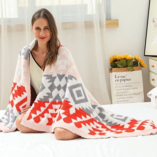 Premium Fleece Southwest Throw Blanket Super Soft Cozy Plush Reversible Aztec Throw For Couch, Sofa, Bed, All Season, 51"X63" #TOP1