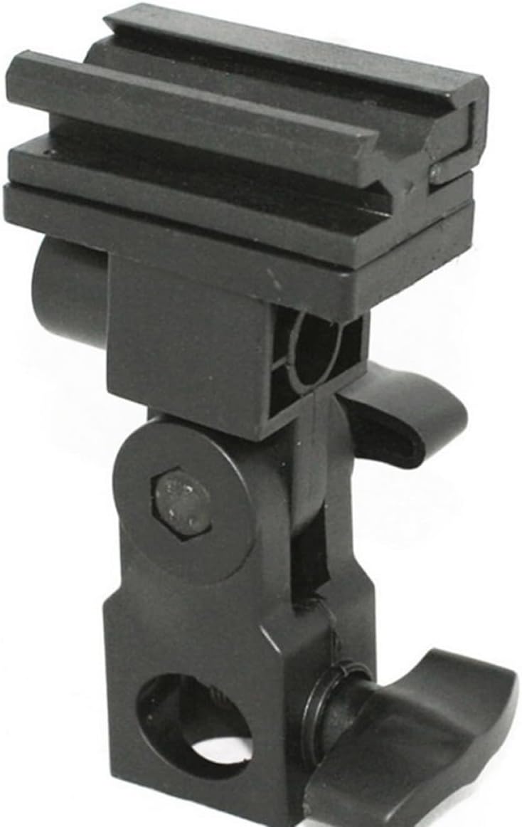 Artibetter DSLR Camera Flash Bracket with Swivel Light Stand Mount Adjustable 180 Pitch Flash Holder with Umbrella Locking Screw for Photography Accessories 4.52 x 2.16 Inches