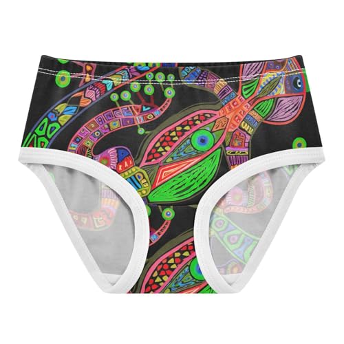 Colorful Lizard Black Girls Underwear Toddlers 2t Cotton Girl Panties Cute Animal Undies Kids Briefs