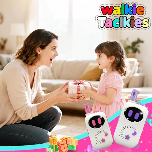 Image of Set of 2 Robot-Themed walkie-talkies for Children, Cartoon mini Design walkie-talkies, Suitable Toys for Boys and Girls for Outdoor Adventures, Camping and Hiking, Christmas or Birthday Gift