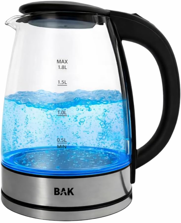 Guia Chaleira Elétrica Vidro Bak 1,8L 220V: Como Usar 8 Chaleira Eletrica de Vidro 220v 1,8L Desligamento automático 1500W Bak Original