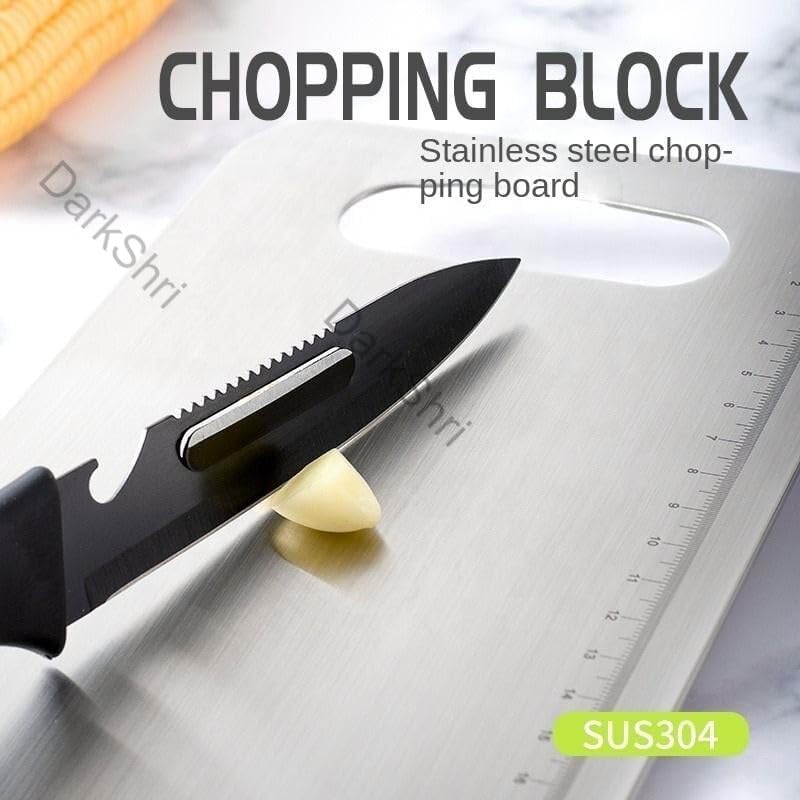 Image of Stainless Steel Chopping Board for Kitchen,Fruit and Vegetable Cutting & Chopping Board (Meduim Size)