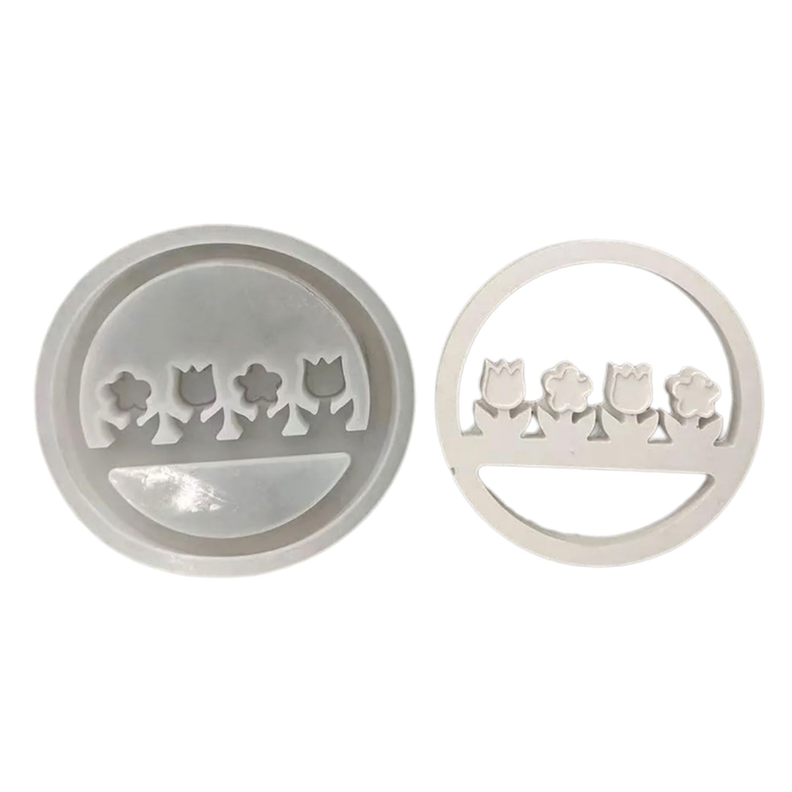 Oxxggkao Bird Wreath Silicones Molds for Art Craft, Epoxy Resin, Circular Silicones Molds for Making Gypsum Decorations, Flower Wreath