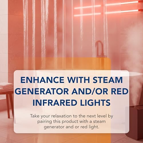 Pair the curtain with a steam generator or red infrared lights for a stronger session
