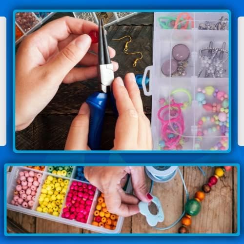 Miniatura 6 de Caja organizadora de cuentas grande de plástico con divisores ajustables, paquete de 2 unidades de 36 rejillas. Organizador de caja de aparejos con