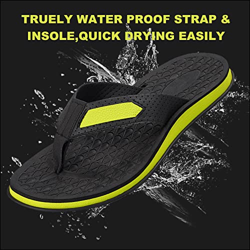 Image of MALIDA Mens Flip Flops Non-Slip Bathroom Shower Shoes Cushion foam Indoor and Outdoor Thong Sandals