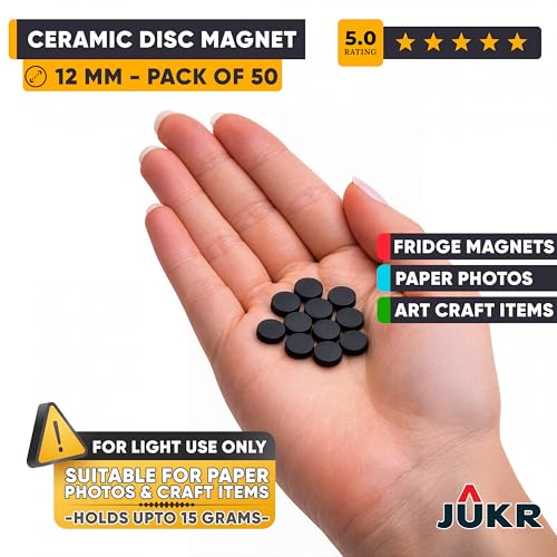 JUKR Round Disc Magnets 12mm, 3mm, Pack of 50 - Image 3