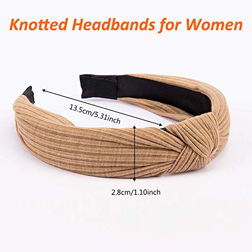 Ondder Knotted Headbands For Women 10 Pack Knot Fashion Headbands Top Knot Cute Headbands Solid Color Headband Assorted Headbands Fabric Wide Headbands For Thin Thick Hair Turban Headbands Hairband Headband With Knot For Women Ladies Girls Diademas Para Mujer De Moda #TOP1