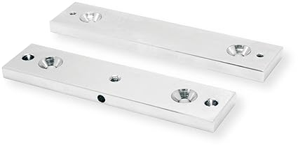 Seco-Larm E-942F-600G/WQ Electromagnetic Gate Lock Weldable Bracket; for 600-lb Force Electromagnetic Gate Locks; for Most Types of Outdoor Sliding and Swinging Electric Gates, Silver