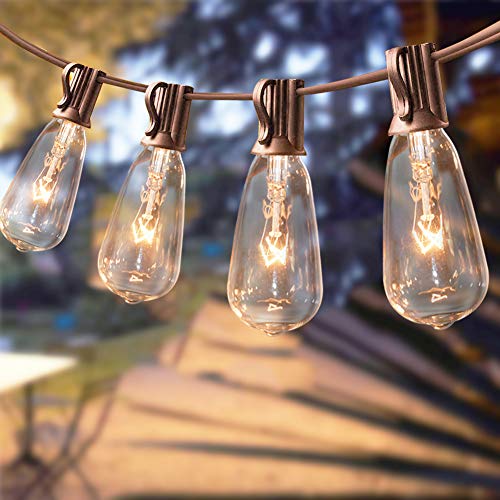 Abeja 10-Pack Edison Light Bulbs, St40 Clear Edison Light Bulbs, 7 Watt/ E17 Screw Base St40 Vintage Replacement Light Bulbs For Outdoor Patio St40 String Lights, Warm White #TOP4
