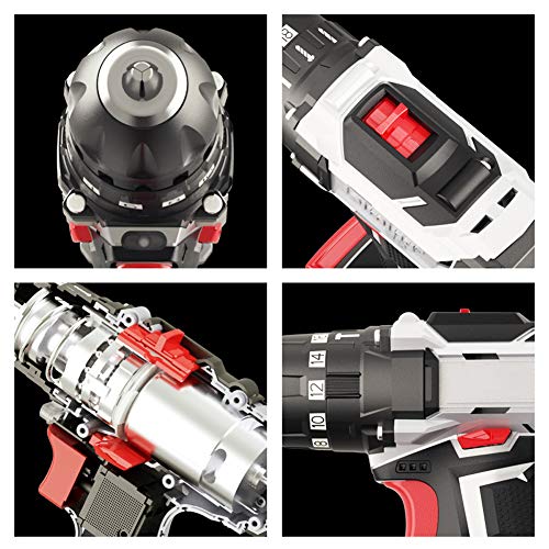 QHYXT Akku-Bohrschrauber 12,6 V, Bohrmaschine und Schraubendreher Schnelllade-Akku 2-Gang-Einstellung 18+1… – Bild 8