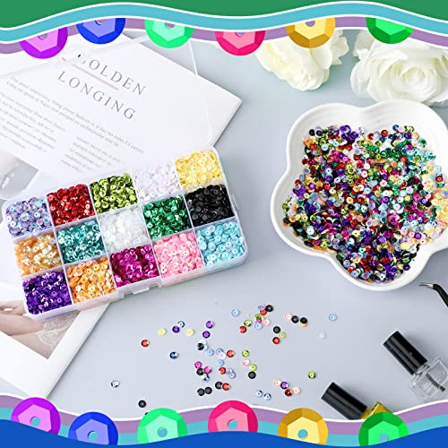 40000-Pieces-6-MM-Bulk-Loose-Round-Sequins-Round-Cup-Sequins-Rainbow-Cup-Sequins-with-Storage-Box-for-Crafts-Sewing-Slime-Wedding-Christmas-DIY-Arts-Crafts-160-Grams-15-Colors 40000-Pieces-6-MM-Bulk-Loose-Round-Sequins-Round-Cup-Sequins-Rainbow-Cup-Sequins-with-Storage-Box-for-Crafts-Sewing-Slime-Wedding-Christmas-DIY-Arts-Crafts-160-Grams-15-Colors