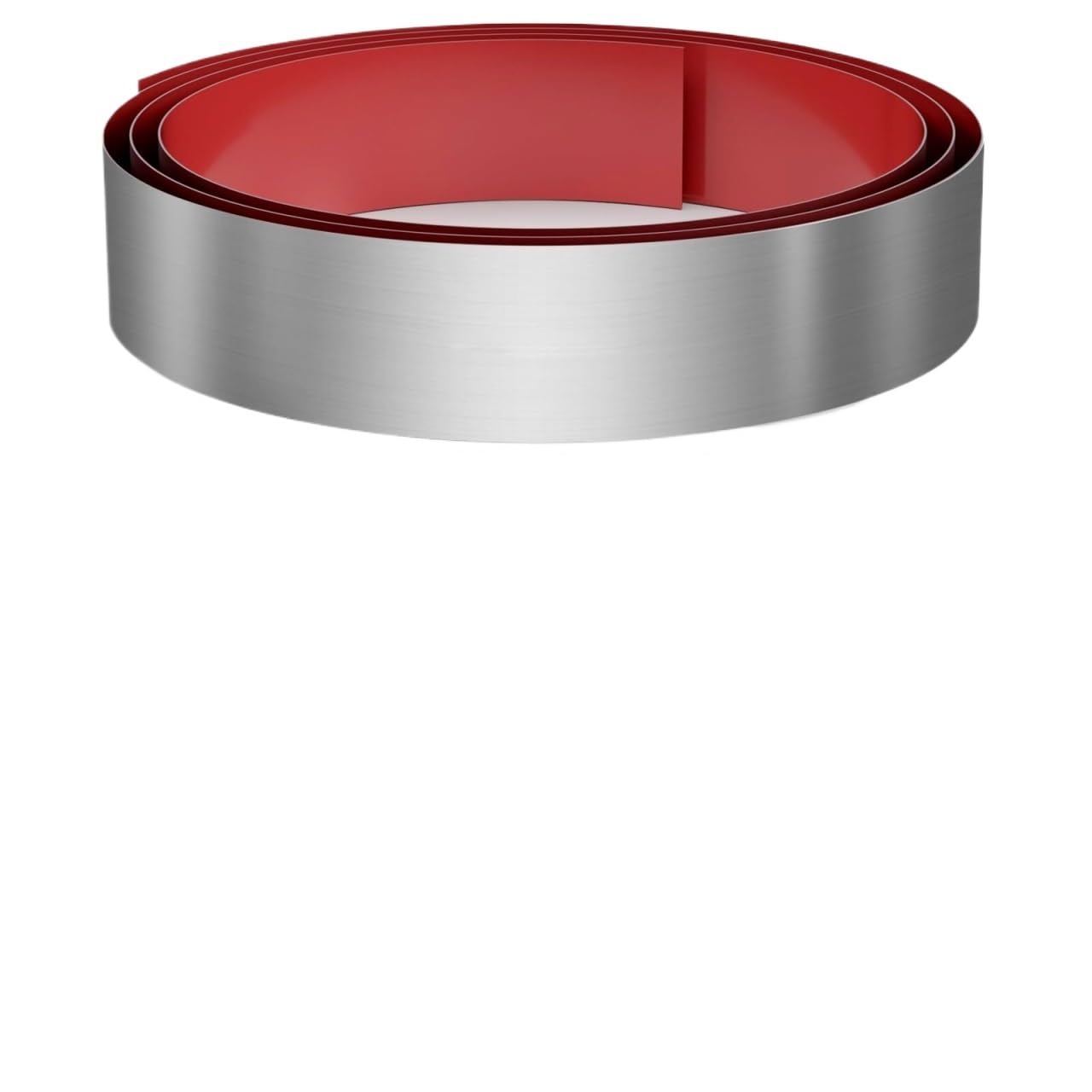 Moldura de Pared de Acero Inoxidable Autoadhesivas Cubierta Acero Inoxidable For Zócalo,Placa 4" X 102",Autoadhesiva Parte Inferior Puerta,Isla Cocina,Gabinete,Alacena (níquel Cepillado)(Nickel)