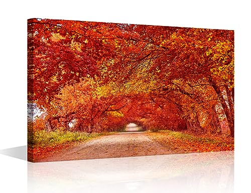 Tableau moderne automne de qualite superieure sur toile encadree