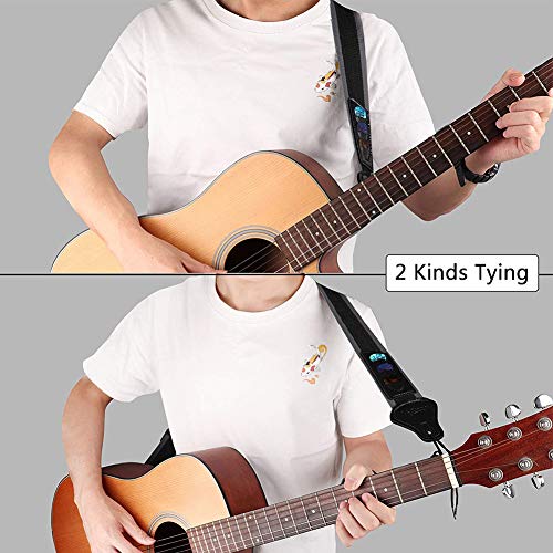 Sangle de Guitare, Extrémité en Cuir, Sangle de Guitare Réglable, Convient aux Guitares électriques, Acoustiques et… - Les Beatles, Paul McCartney, John Lennon, RIngo Starr, George Harrison Sangle de Guitare, Extrémité en Cuir, Sangle de Guitare Réglable, Convient aux Guitares électriques, Acoustiques et… – Image 6