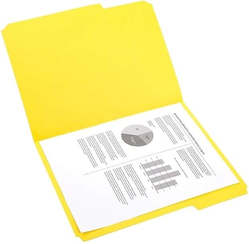 Miniatura 6 de Staples 508903 Carpetas de archivos con pestañas reforzadas Letra 3 Pestaña Amarillo 100Caja