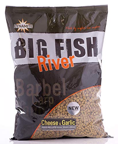 Dynamite Baits Pellets Big Fish River Feed Pellets Cheese-Garlic - D.4-6-8mm - 1.8Kg - Ady041367 - DY1367