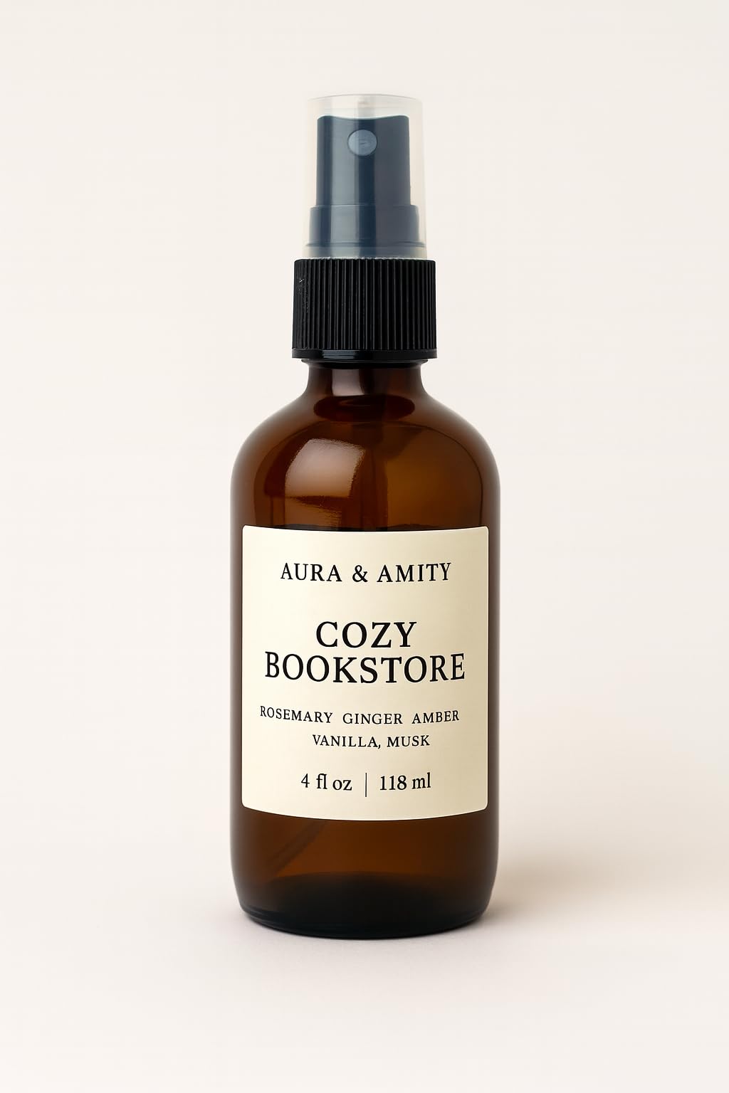 Aura &amp; Amity Premium Room &amp; Linen Spray – Handmade Luxury Fabric &amp; Home Fragrance Mist, Long-Lasting &amp; Eco-Friendly (Cozy Bookstore)