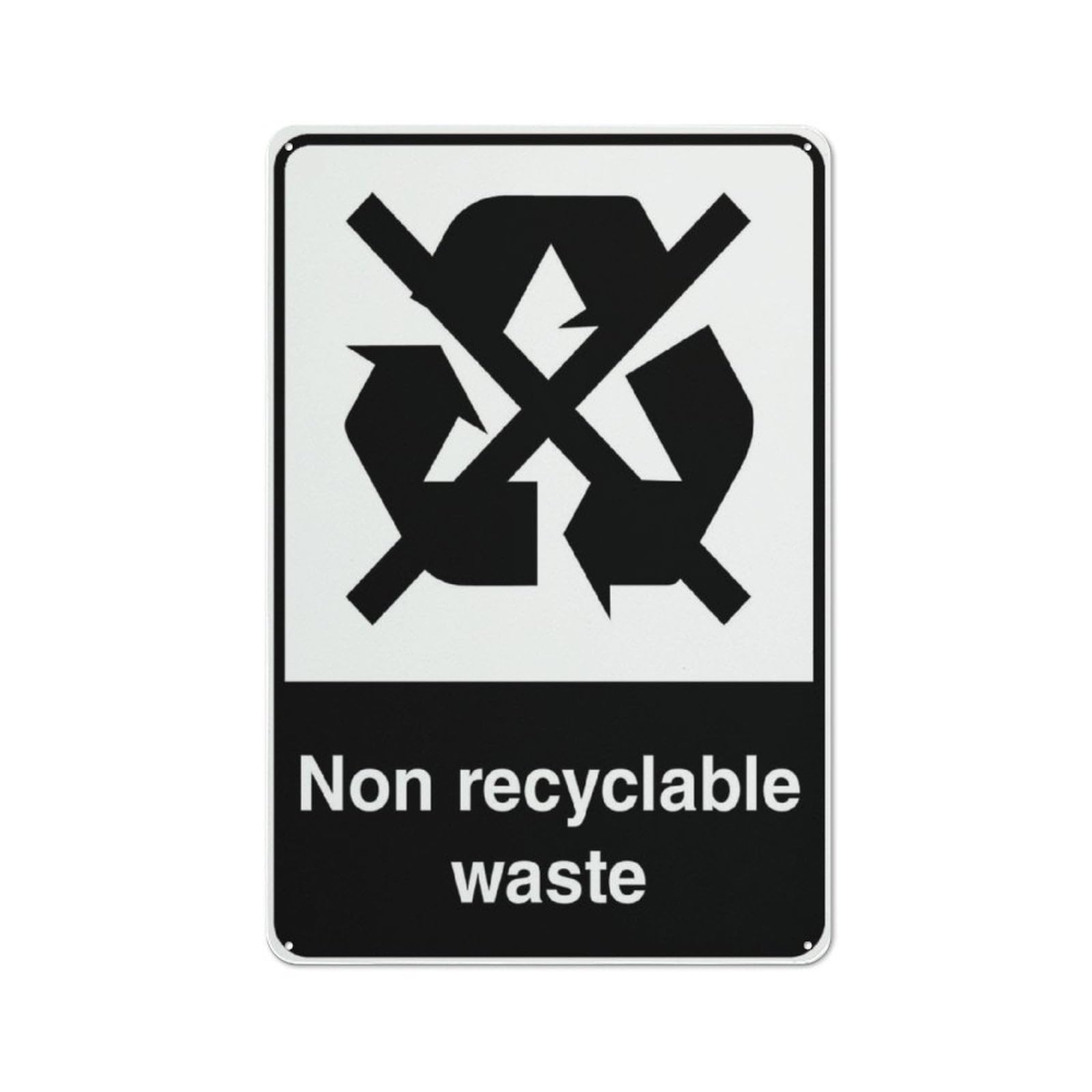 Recycle Non Recyclable Waste Retro Funny Novelty Art Backyard Funny Wall Décor Poster Cafe Plaque Tin Sign 8x12 Inch