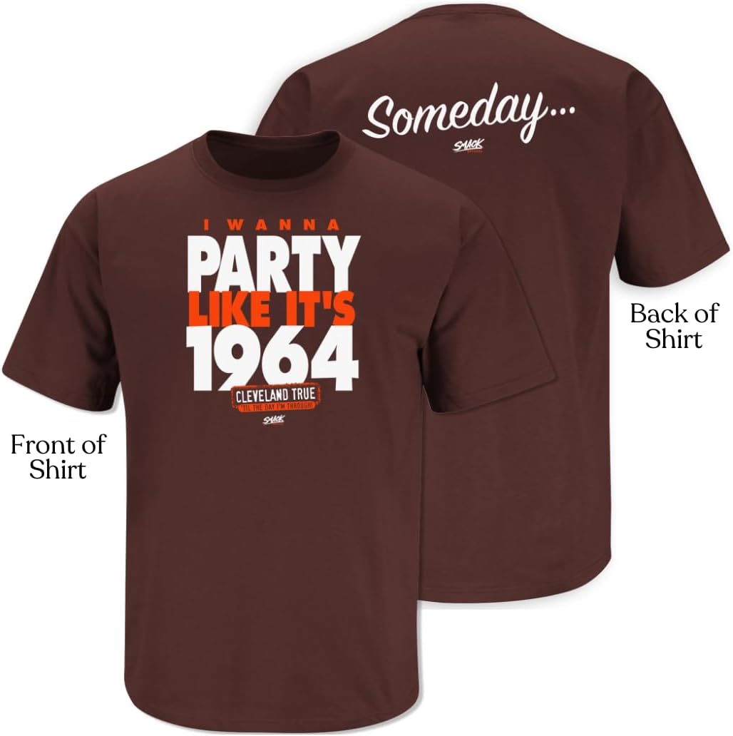 Smack Apparel Cleveland Football Fans. Party Like It's 1964 Shirt (SM-5XL) - Image 5