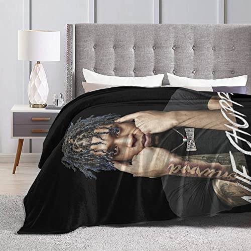 Nle Rapper Choppa Music Throw Blanket Packable Classic Lightweight Blankets Decor For Bed Couch Living Room Travel Outdoor 50"X40" #TOP4