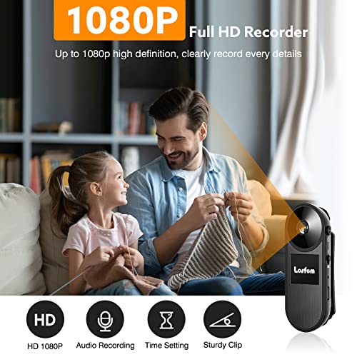 Losfom Z04 Body Worn Camera, 32G Body Mounted Camera With Upgraded Clip, Wearable Camcorder For Indoor, Outdoor #TOP1