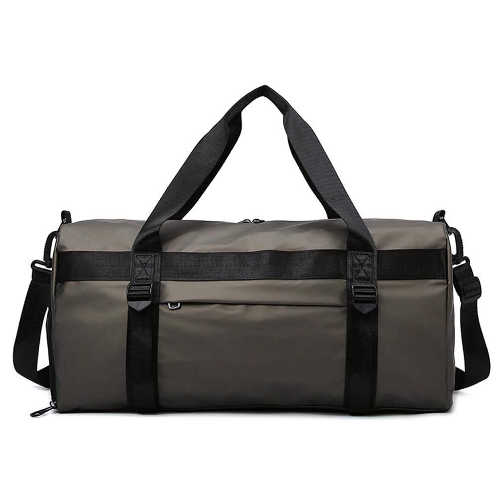 Vllcsla Sporttasche Männer Frauen Reisetasche, 31L, 50x25x25, mit Schuhfach & Nassfach, Sporttasche Fitnessstudio Herren Klein Yogamattenband, Trainingstasche Herren Boxen Weekender Tasche, Champagner