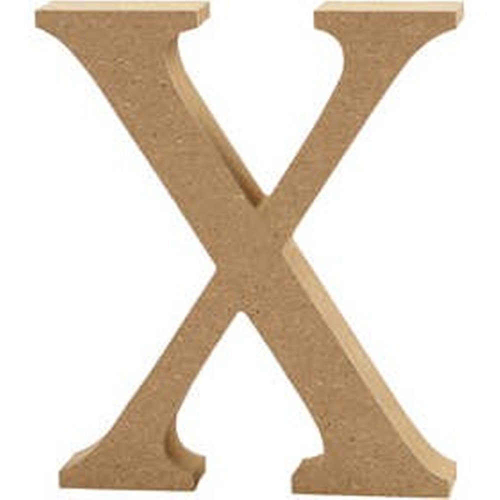 13cm Large Wooden MDF Letter Shape to Decorate - X | Wood Shapes for Crafts