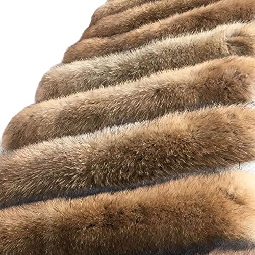Real Pelts Collar Neck Warmer Scarf Raccoon Hair Collars Neck Wraps Hood Unisex4