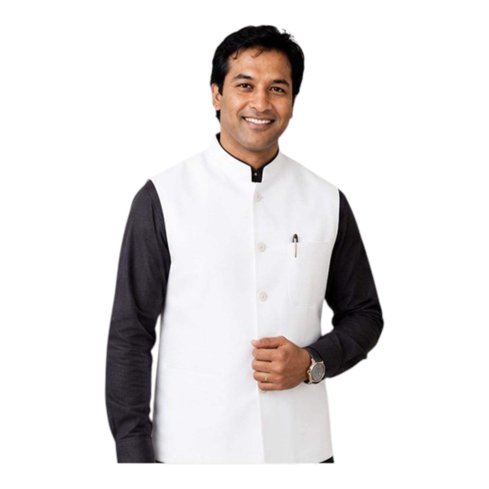 | Men’s Modi Jacket | Nehru Jacket | Custom Fit (Exact Measurement) | Premium Fabric Waistcoat for Wedding, Office & Party-picture-17