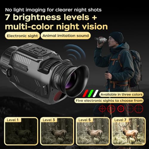 VELATEMOR 28X Zoom 64MP Monocular Telescope with 4K Video & Infrared Night Vision, Rechargeable Digital Scope for Bird Watching, Hiking, Camping, Handheld Radio Operated Telescope for