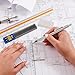 SEIWEI Mechanical Pencils with Pencil Leads Eraser, Sketching Pencils, Drafting Pencil, Mechanical Pencil Metal with Retractable Nib Design (Model D)