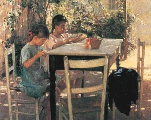 Images Peintures Deux enfants Elin Danielson Tableaux Toile Décoration Murale 60x90